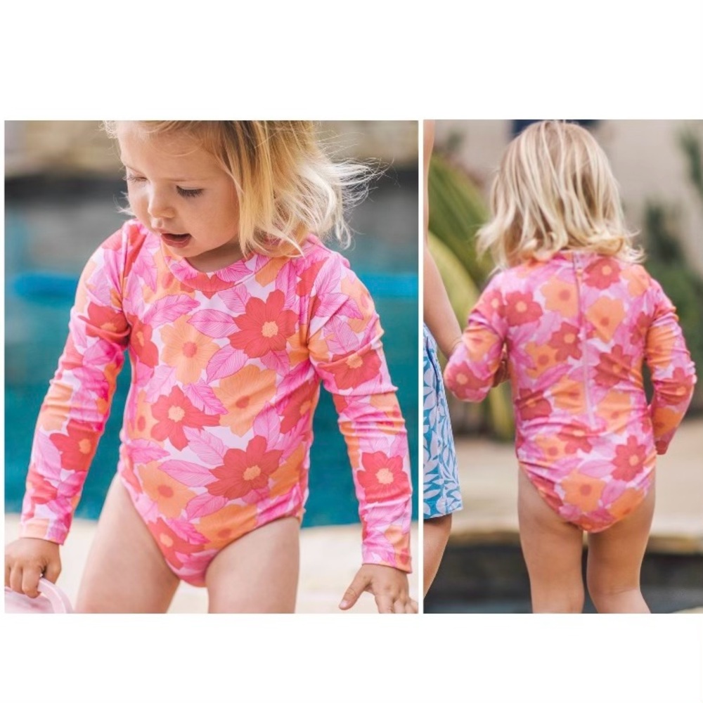 FEATHER 4 ARROW 🏄♀️Baby Wave Chaser One-Piece Rashguard Swimsuit | 18-24M - Picture 2 of 14